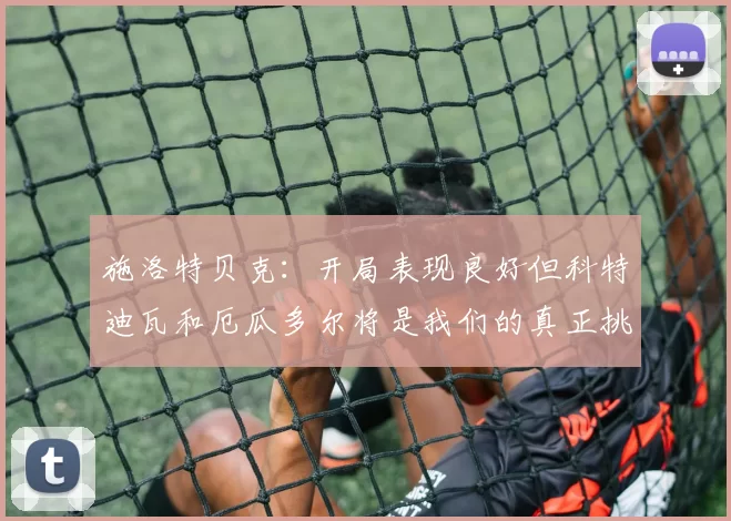 施洛特贝克：开局表现良好但科特迪瓦和厄瓜多尔将是我们的真正挑战
